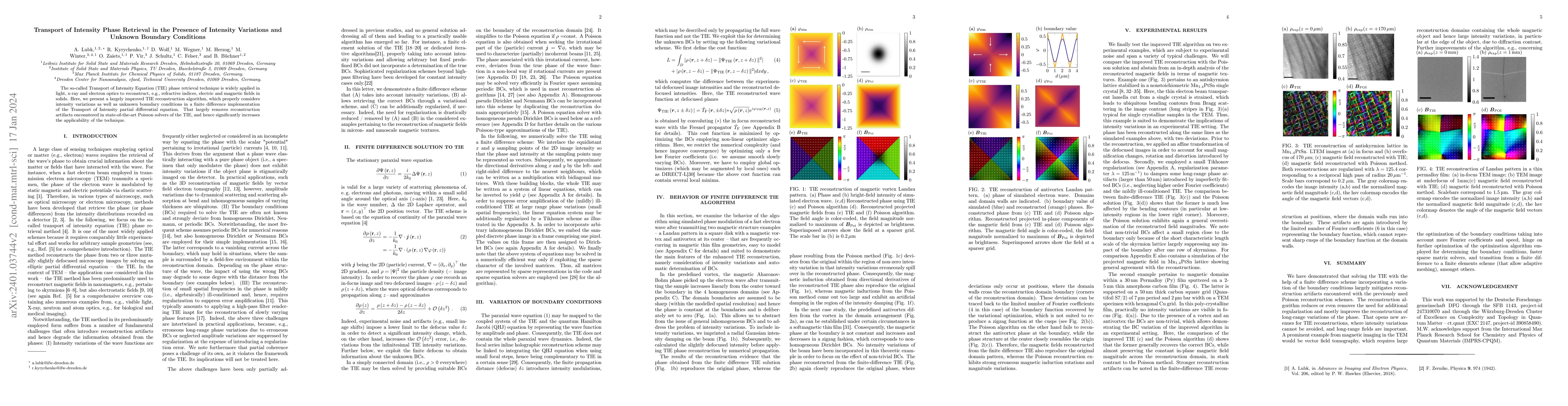 Thumbnail for Transport of Intensity Phase Retrieval in the Presence of Intensity
  Variations and Unknown Boundary Conditions