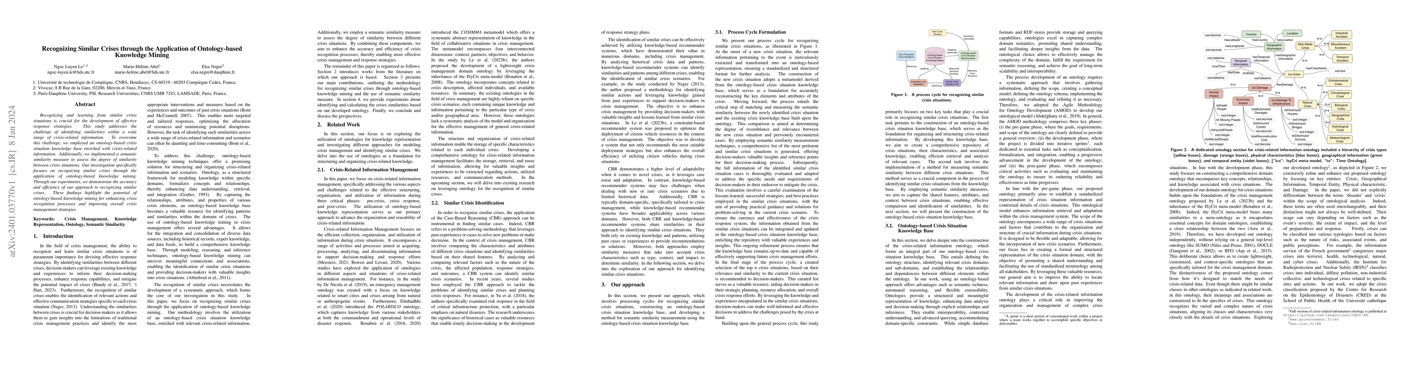 Thumbnail for Recognizing Similar Crises through the Application of Ontology-based
  Knowledge Mining