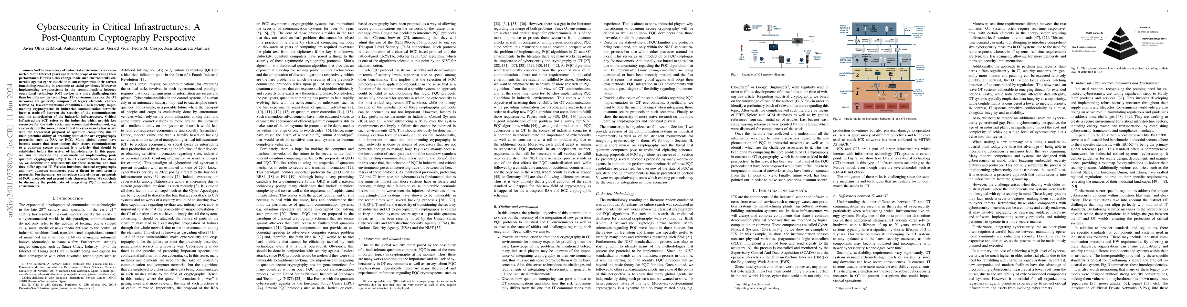 Thumbnail for Cybersecurity in Critical Infrastructures: A Post-Quantum Cryptography
  Perspective