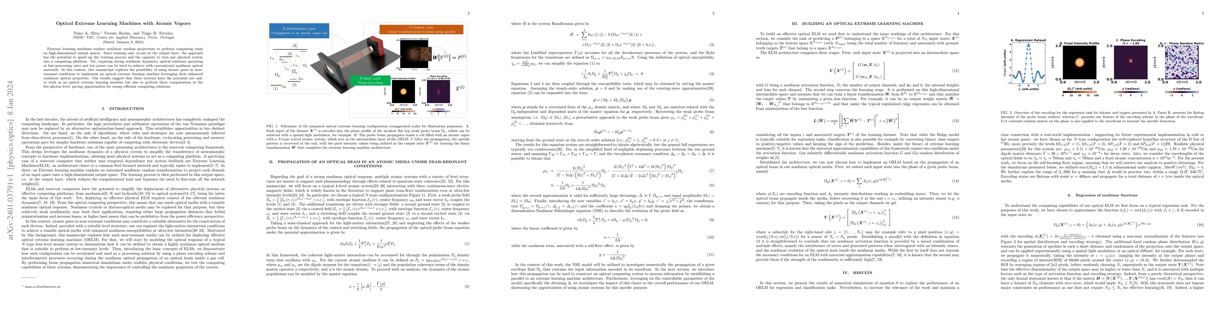 Thumbnail for Optical Extreme Learning Machines with Atomic Vapors