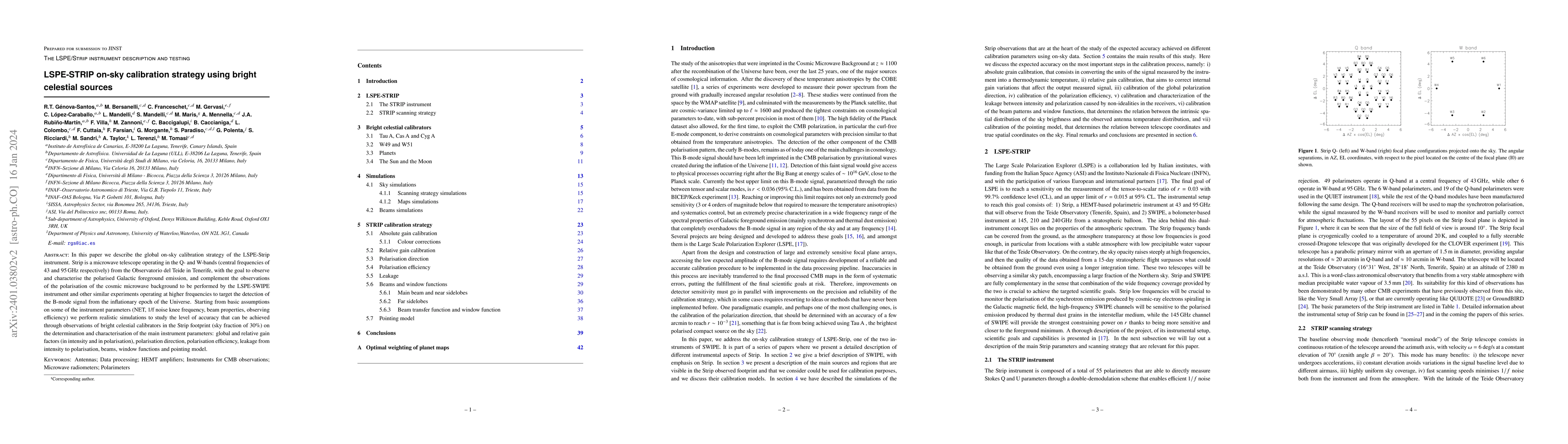 Thumbnail for LSPE-STRIP on-sky calibration strategy using bright celestial sources