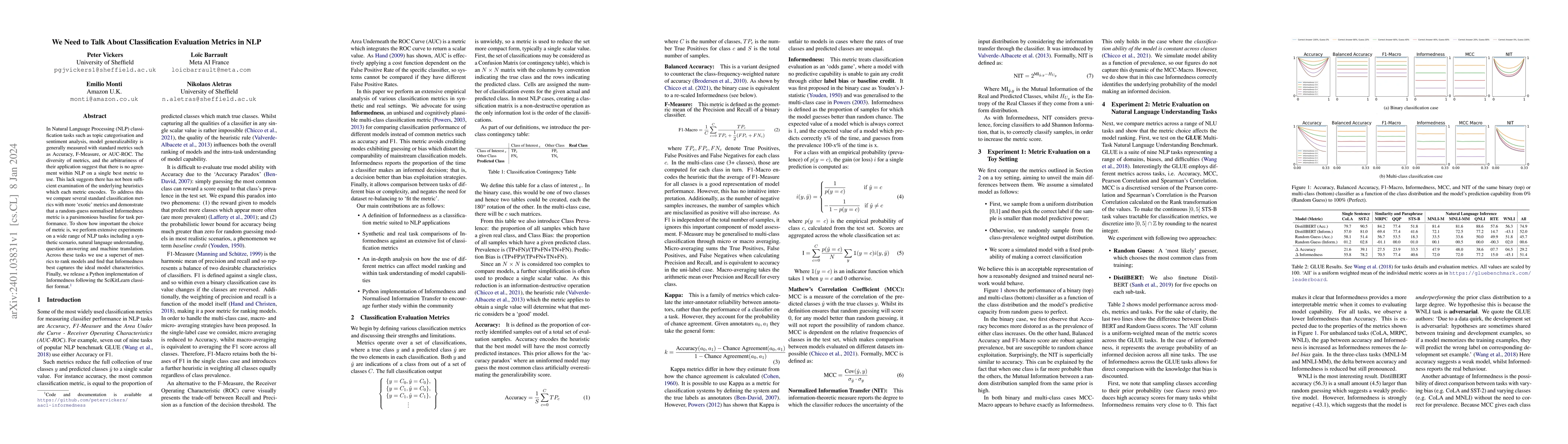 Thumbnail for We Need to Talk About Classification Evaluation Metrics in NLP