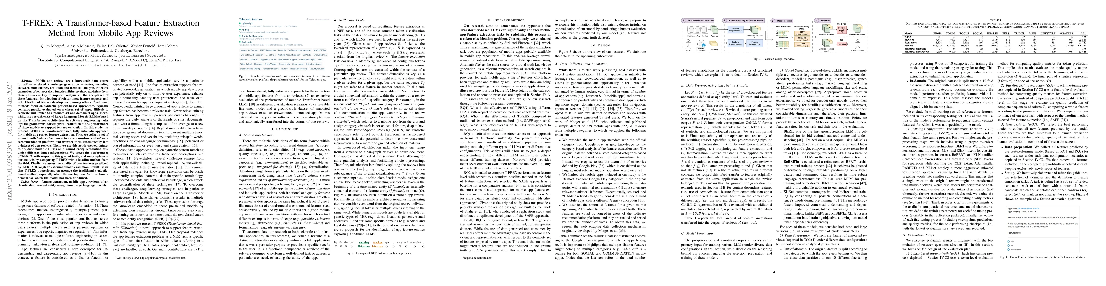 Thumbnail for T-FREX: A Transformer-based Feature Extraction Method from Mobile App
  Reviews