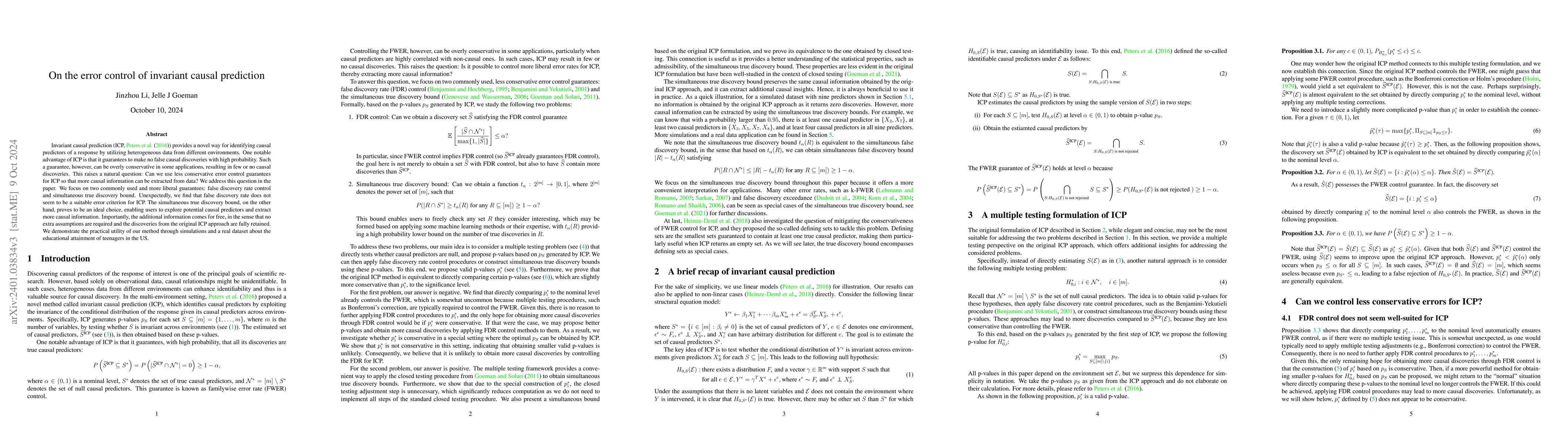 Thumbnail for Simultaneous false discovery bounds for invariant causal prediction