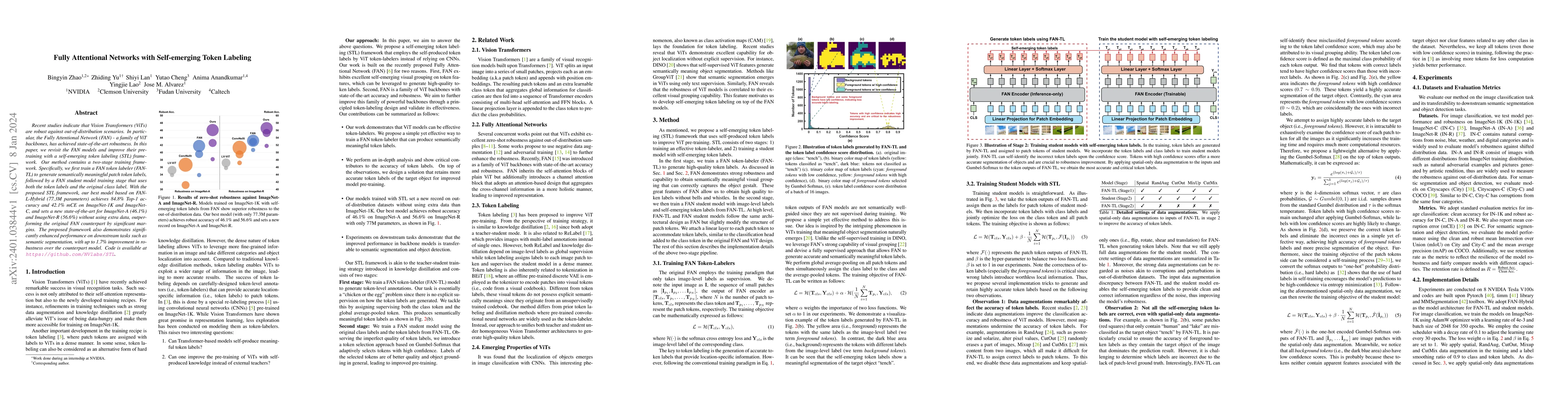 Thumbnail for Fully Attentional Networks with Self-emerging Token Labeling
