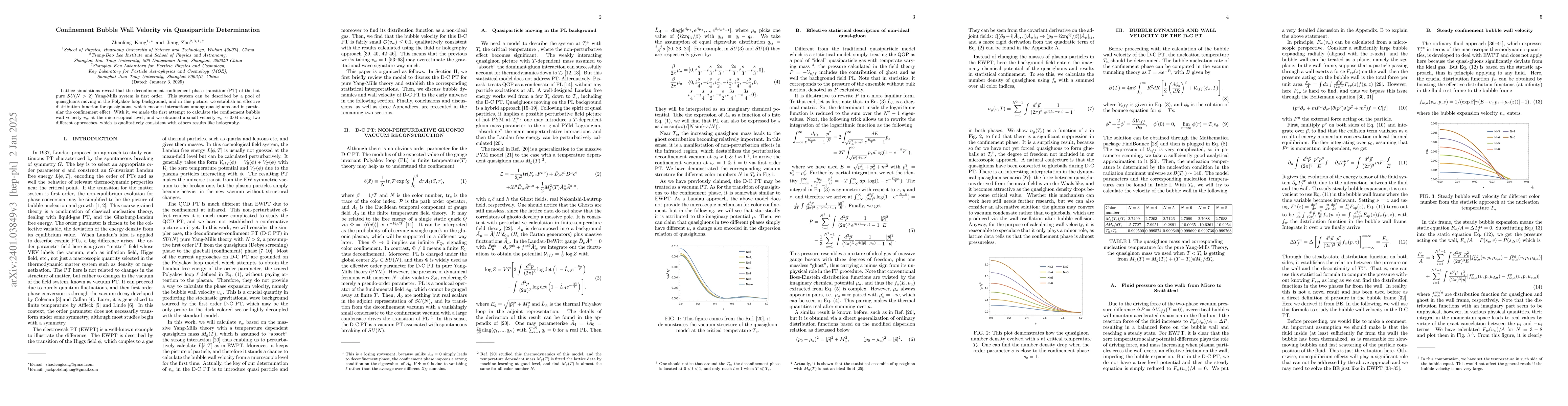 Thumbnail for Confinement Bubble Wall Velocity via Quasiparticle Determination