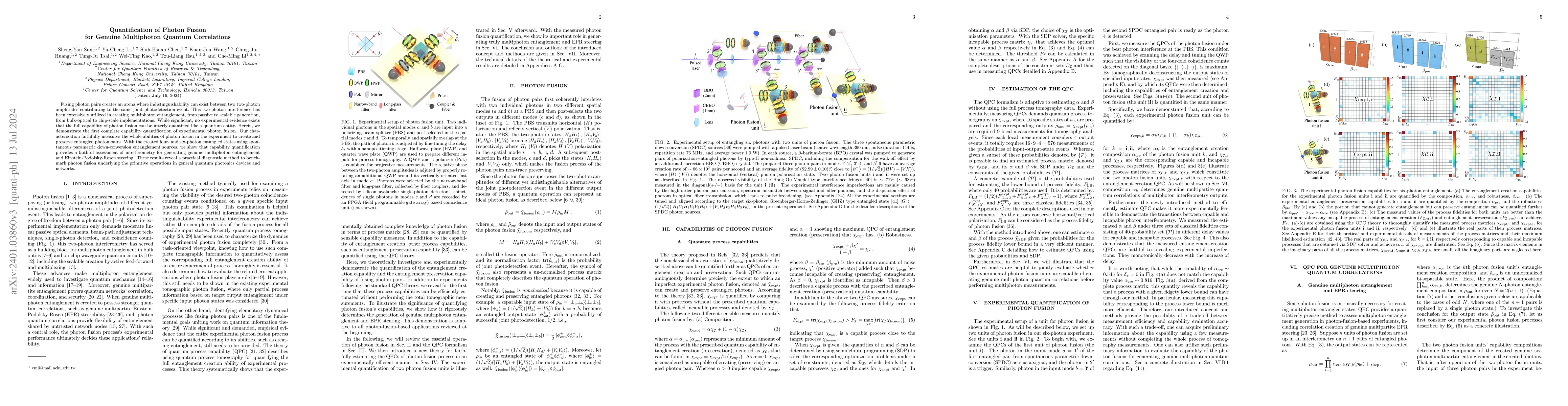 Thumbnail for Quantification of Photon Fusion for Genuine Multiphoton Quantum
  Correlations