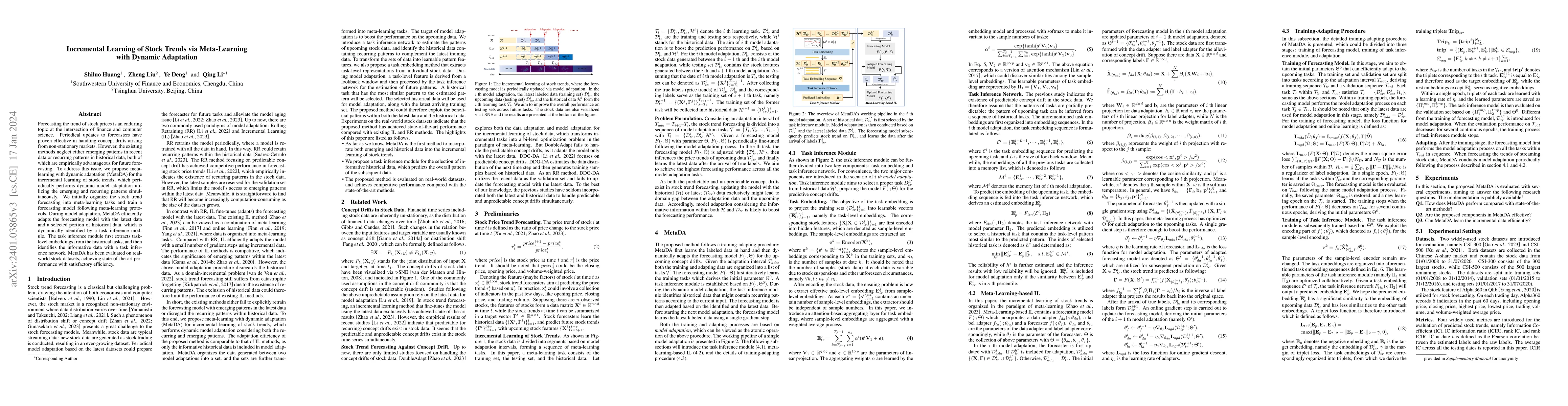 Thumbnail for Incremental Learning of Stock Trends via Meta-Learning with Dynamic
  Adaptation
