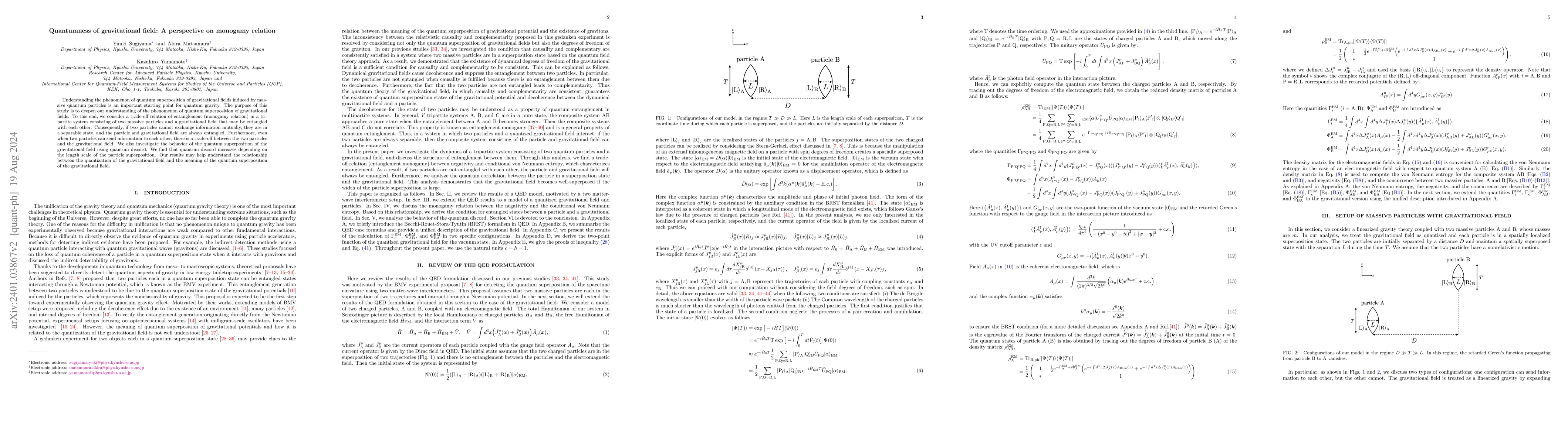 Thumbnail for Quantumness of gravitational field: A perspective on monogamy relation