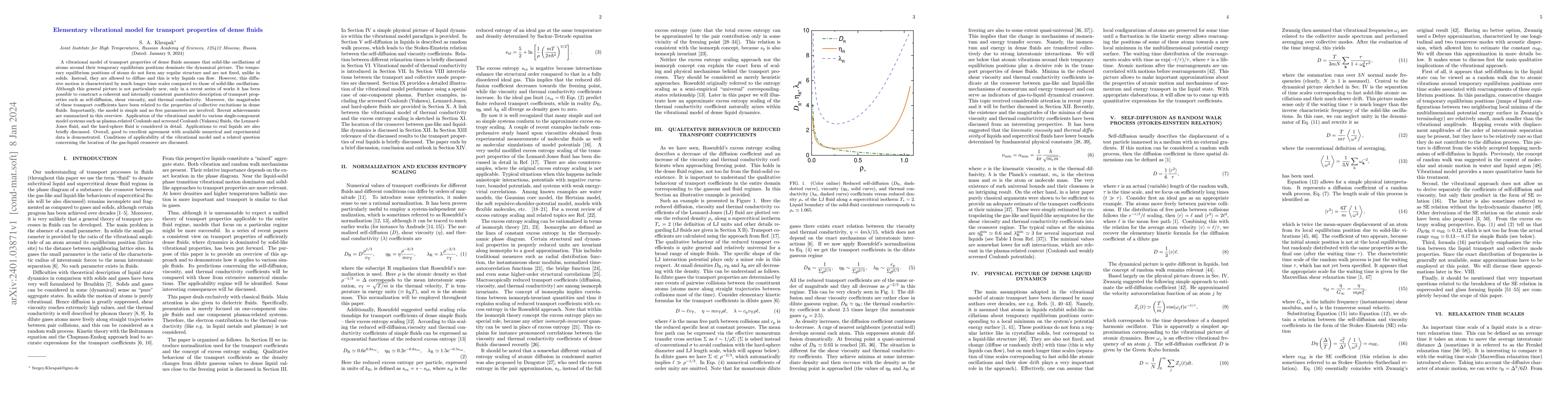 Thumbnail for Elementary vibrational model for transport properties of dense fluids