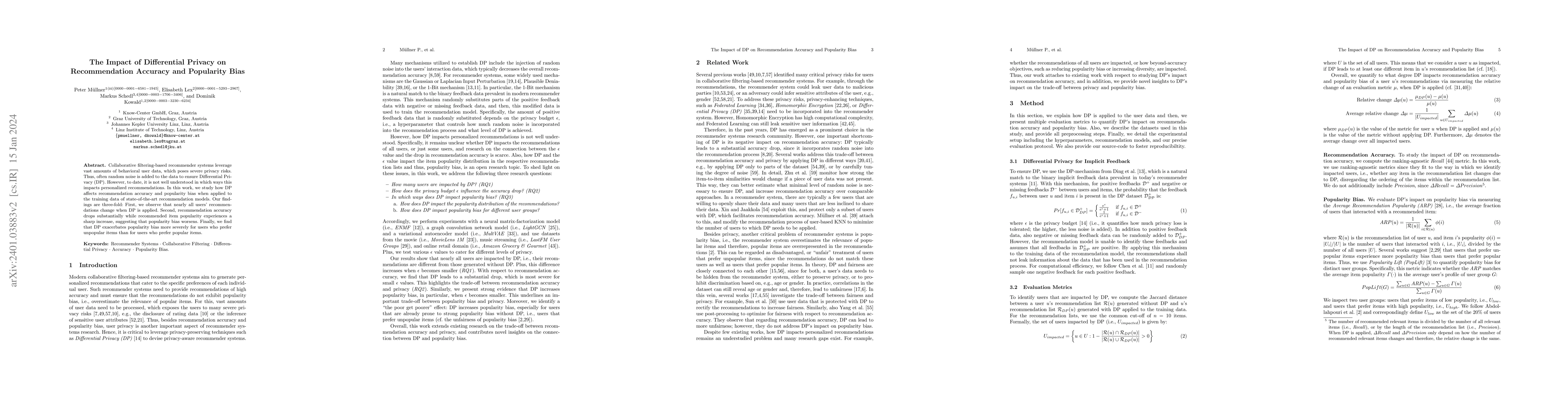 Thumbnail for The Impact of Differential Privacy on Recommendation Accuracy and
  Popularity Bias