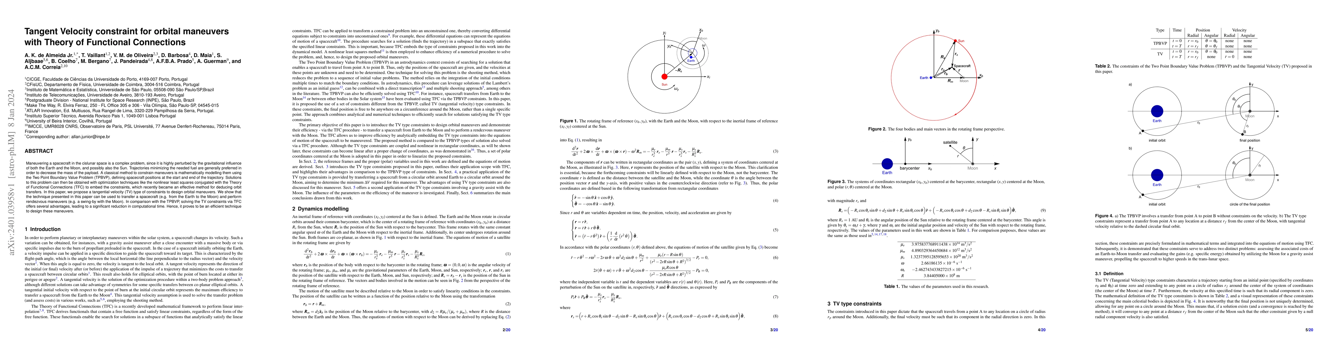 Thumbnail for Tangent Velocity constraint for orbital maneuvers with Theory of
  Functional Connections