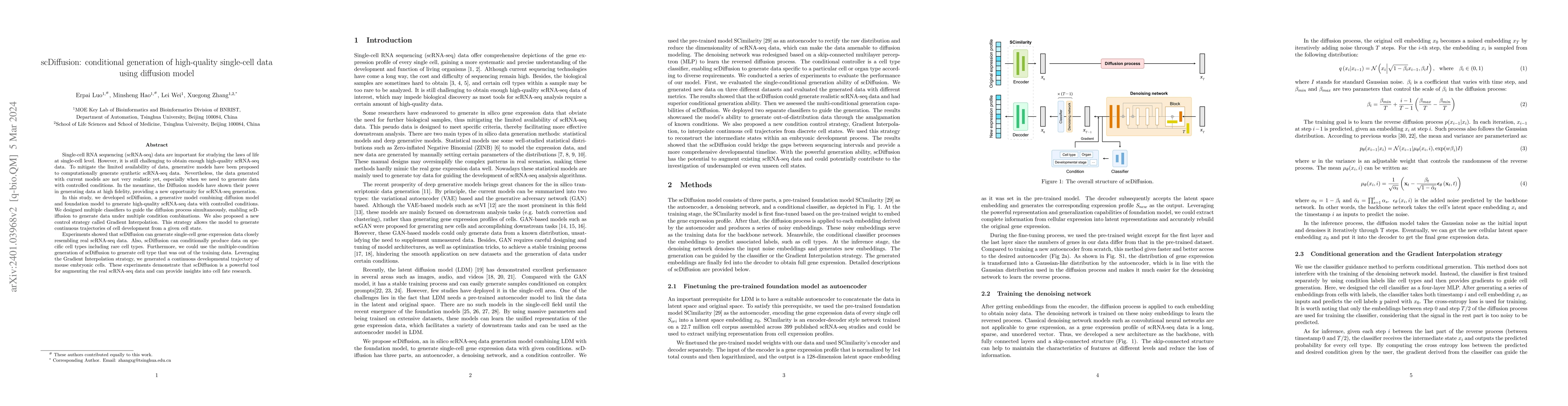Thumbnail for scDiffusion: conditional generation of high-quality single-cell data
  using diffusion model
