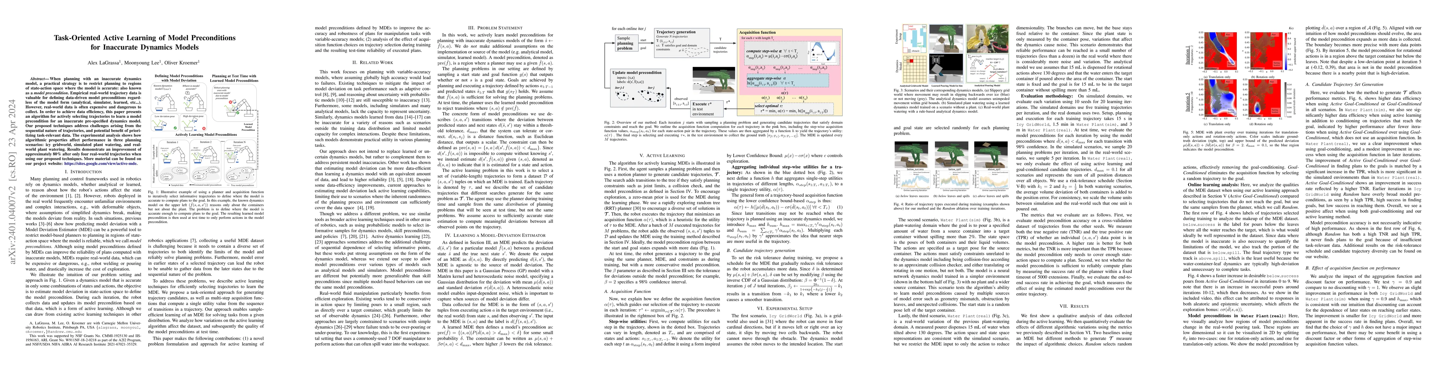 Thumbnail for Task-Oriented Active Learning of Model Preconditions for Inaccurate
  Dynamics Models