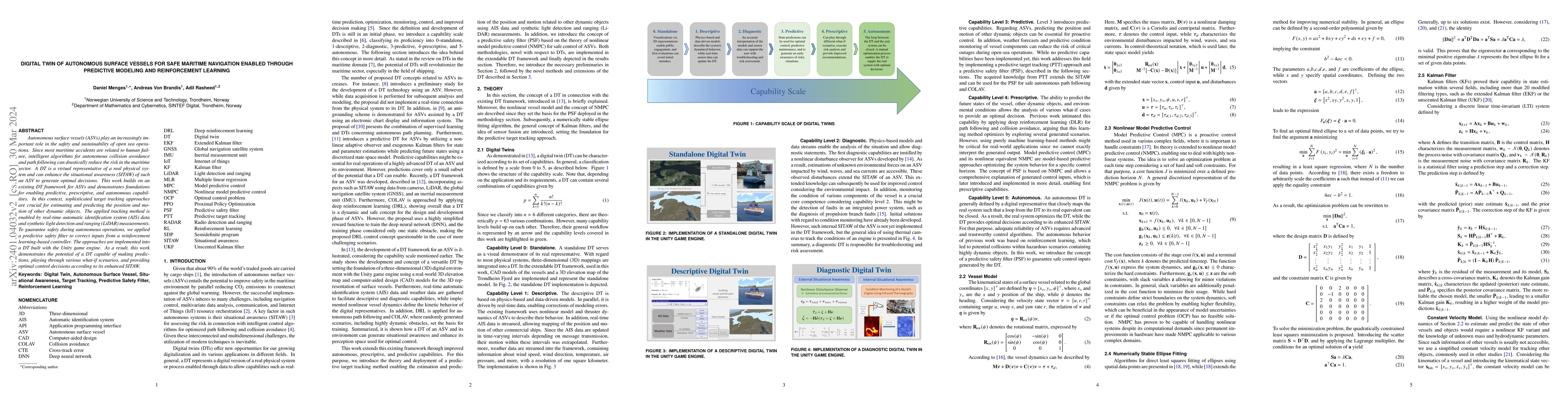 Thumbnail for Digital Twin of Autonomous Surface Vessels for Safe Maritime Navigation
  Enabled through Predictive Modeling and Reinforcement Learning