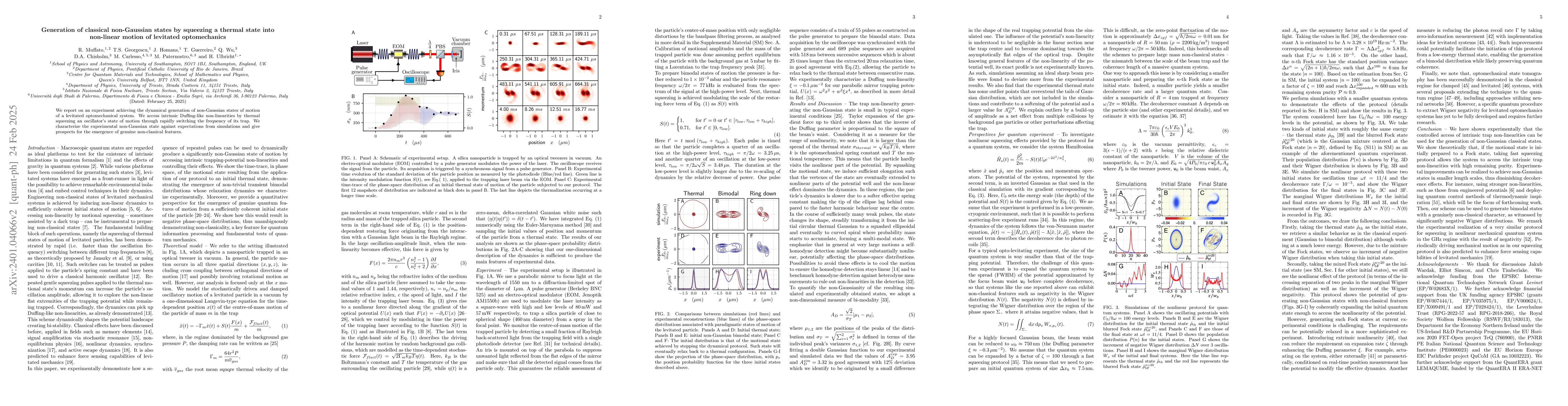 Thumbnail for Generation of classical non-Gaussian distributions by squeezing a
  thermal state into non-linear motion of levitated optomechanics