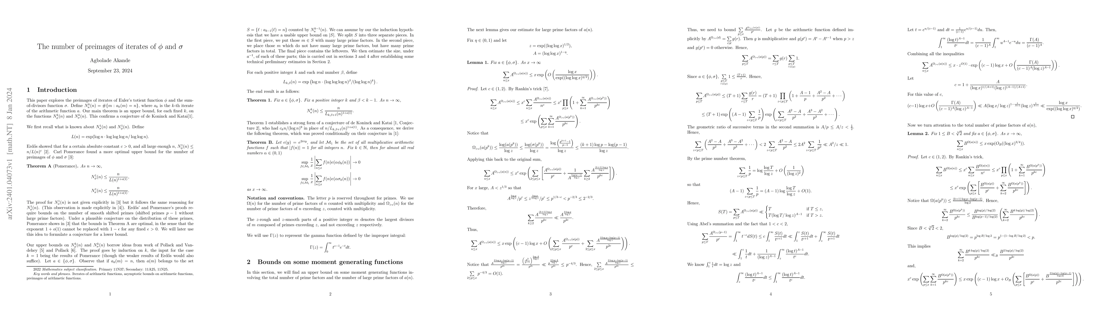 Thumbnail for The number of preimages of iterates of $\phi$ and $\sigma$