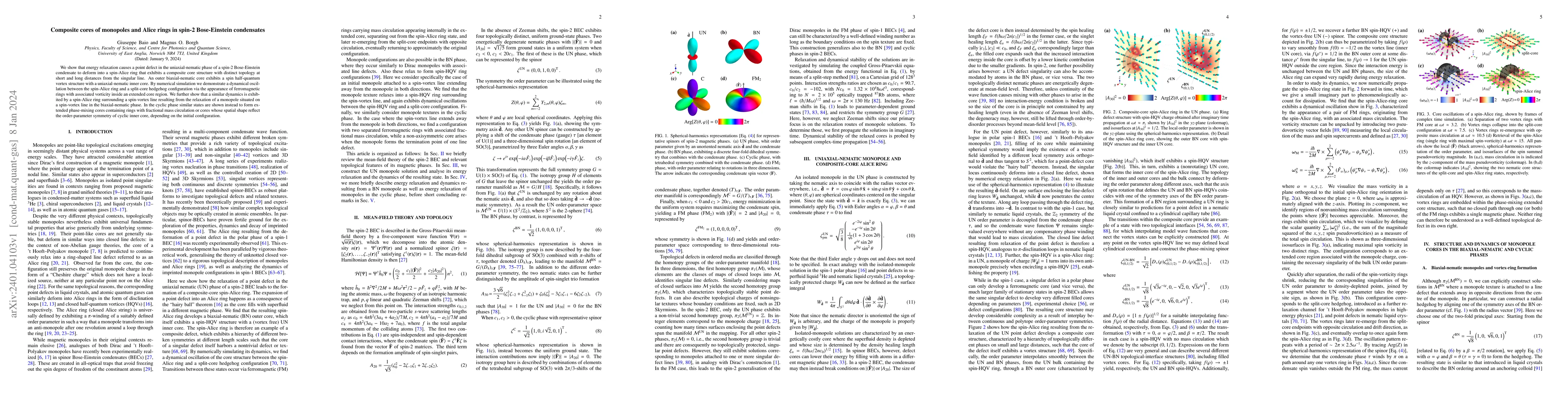 Thumbnail for Composite cores of monopoles and Alice rings in spin-2 Bose-Einstein
  condensates