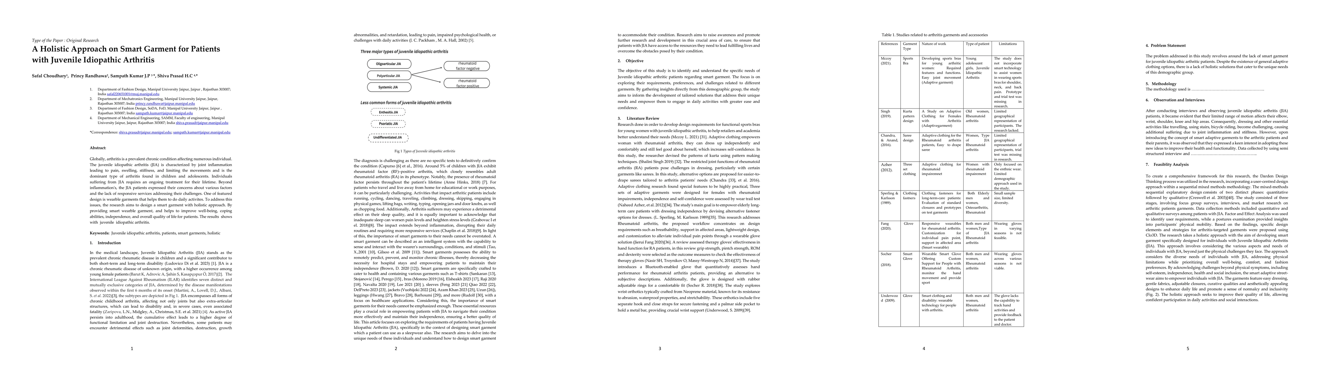 Thumbnail for A Holistic Approach on Smart Garment for Patients with Juvenile
  Idiopathic Arthritis