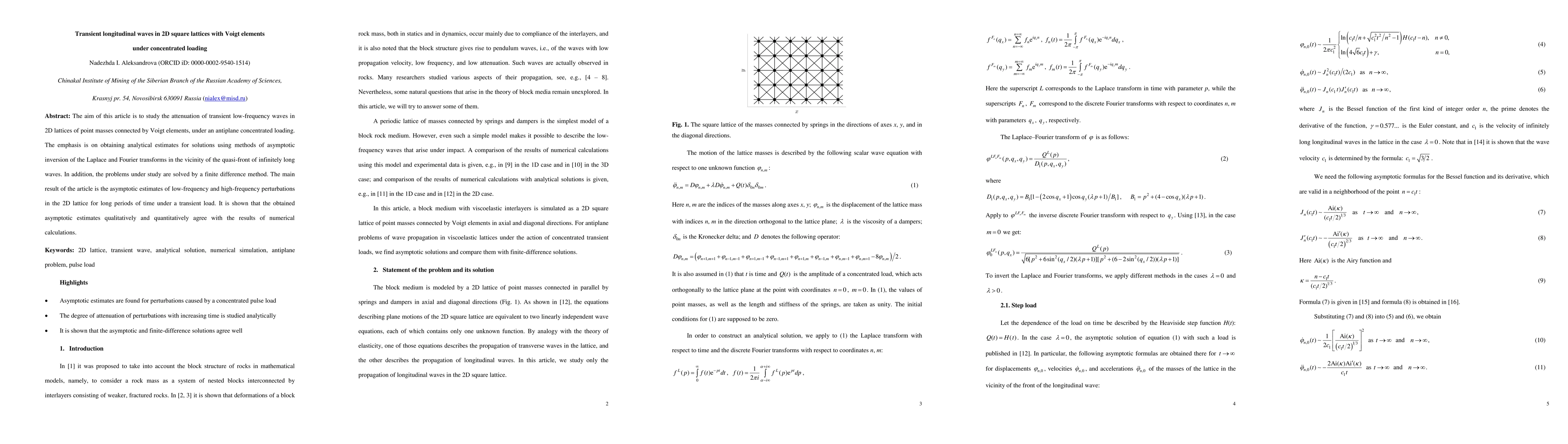 Thumbnail for Transient longitudinal waves in 2D square lattices with Voigt elements
  under concentrated loading