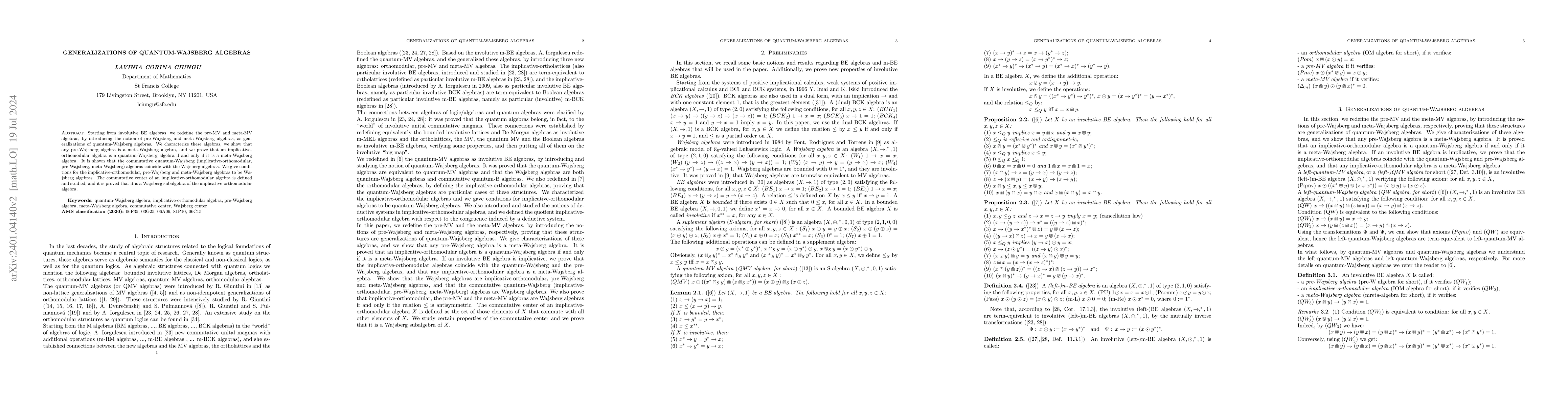 Thumbnail for Generalizations of quantum-Wajsberg algebras
