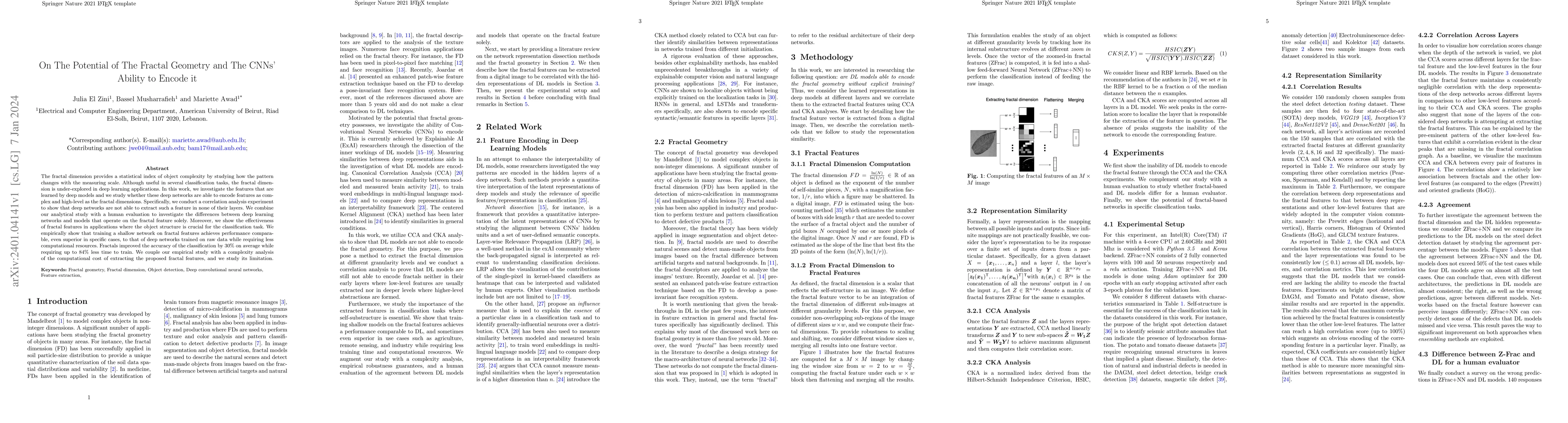 Thumbnail for On The Potential of The Fractal Geometry and The CNNs Ability to Encode
  it
