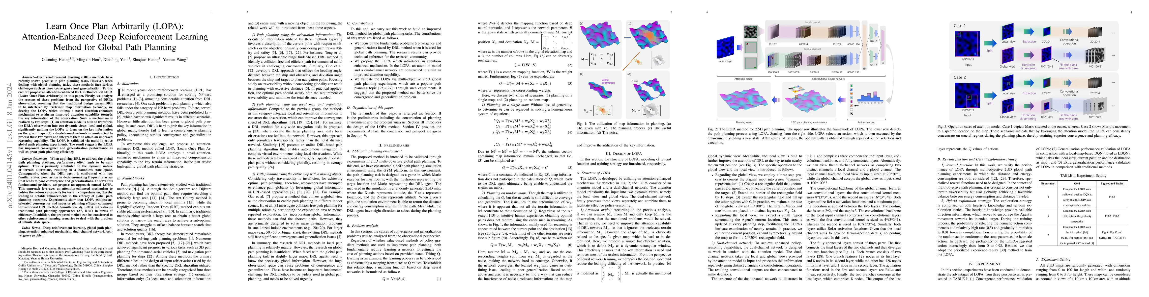 Thumbnail for Learn Once Plan Arbitrarily (LOPA): Attention-Enhanced Deep
  Reinforcement Learning Method for Global Path Planning