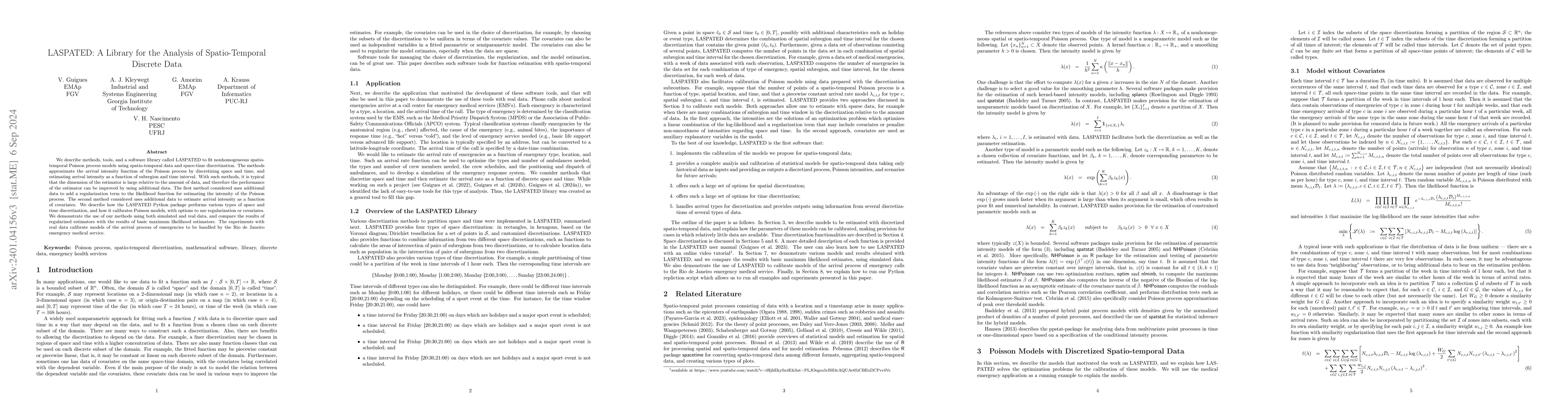 Thumbnail for LASPATED: a Library for the Analysis of SPAtio-TEmporal Discrete data
