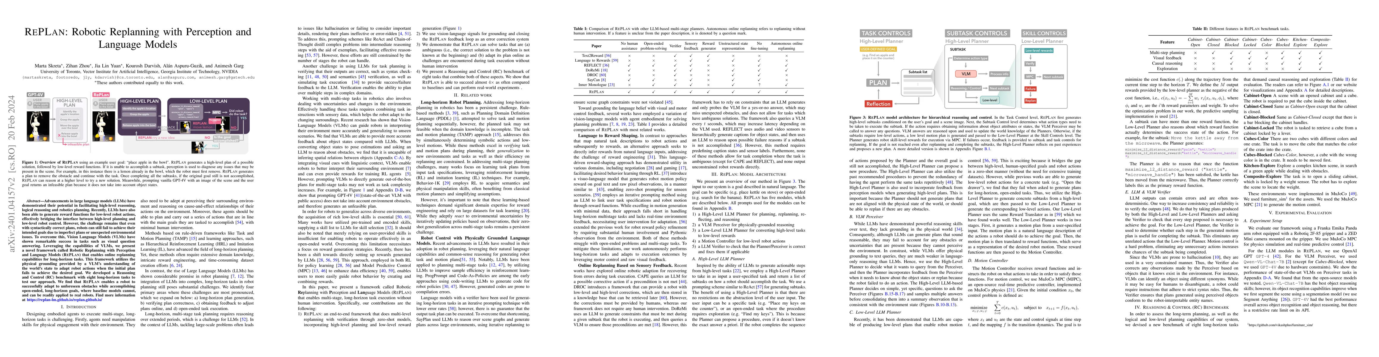 Thumbnail for RePLan: Robotic Replanning with Perception and Language Models