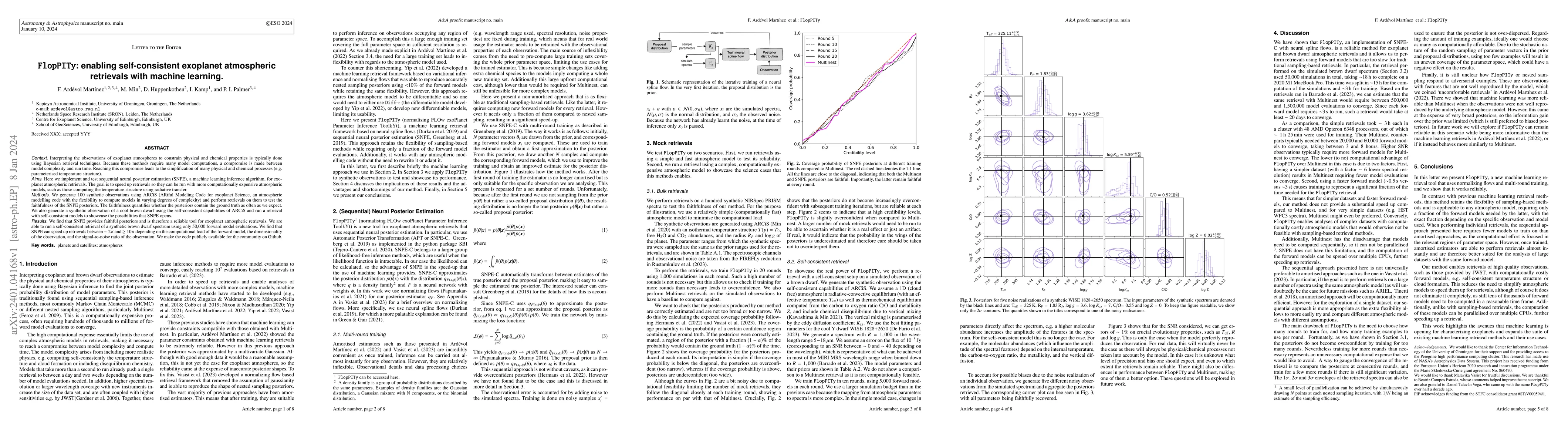 Thumbnail for FlopPITy: Enabling self-consistent exoplanet atmospheric retrievals with
  machine learning
