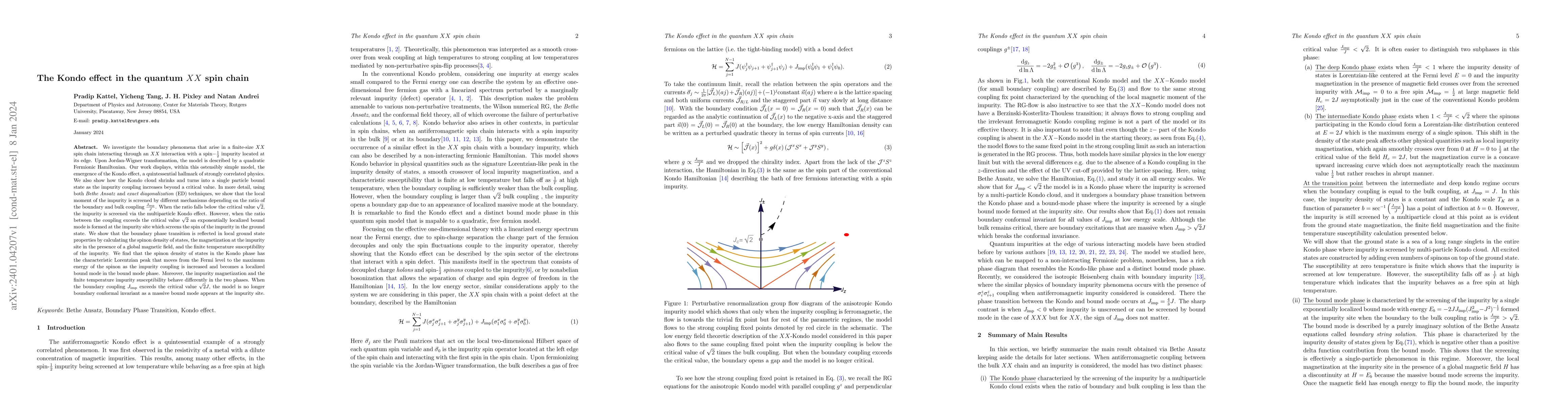 Thumbnail for The Kondo effect in the quantum $XX$ spin chain