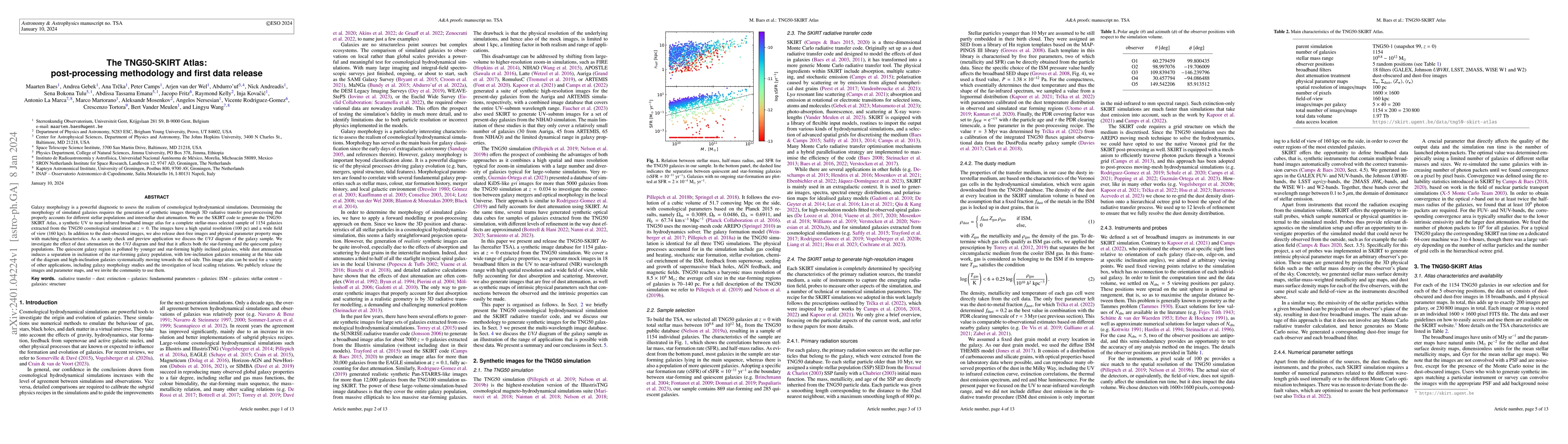 Thumbnail for The TNG50-SKIRT Atlas: post-processing methodology and first data
  release