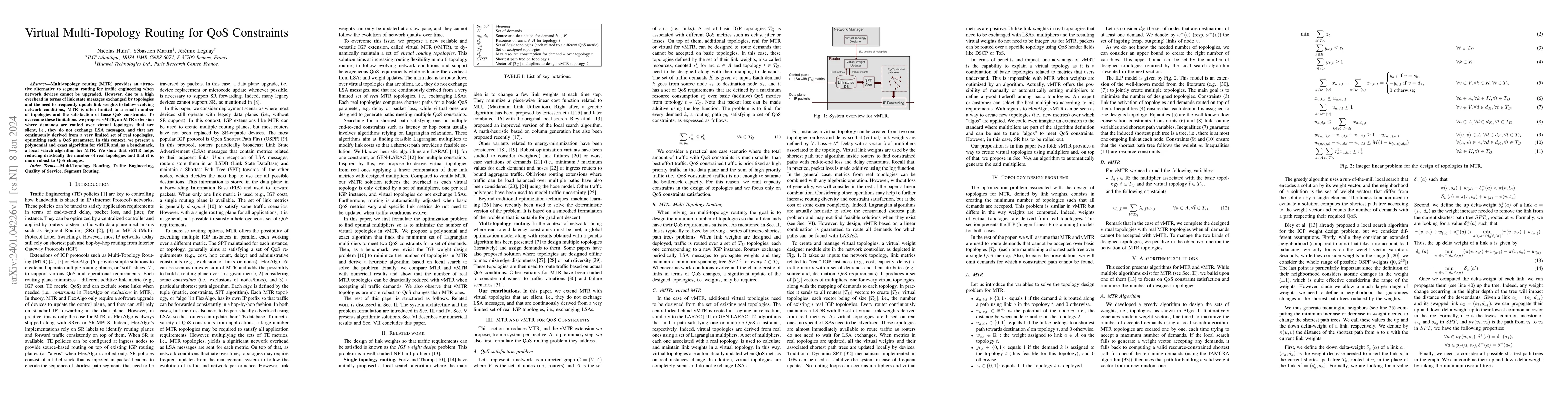 Thumbnail for Virtual Multi-Topology Routing for QoS Constraints