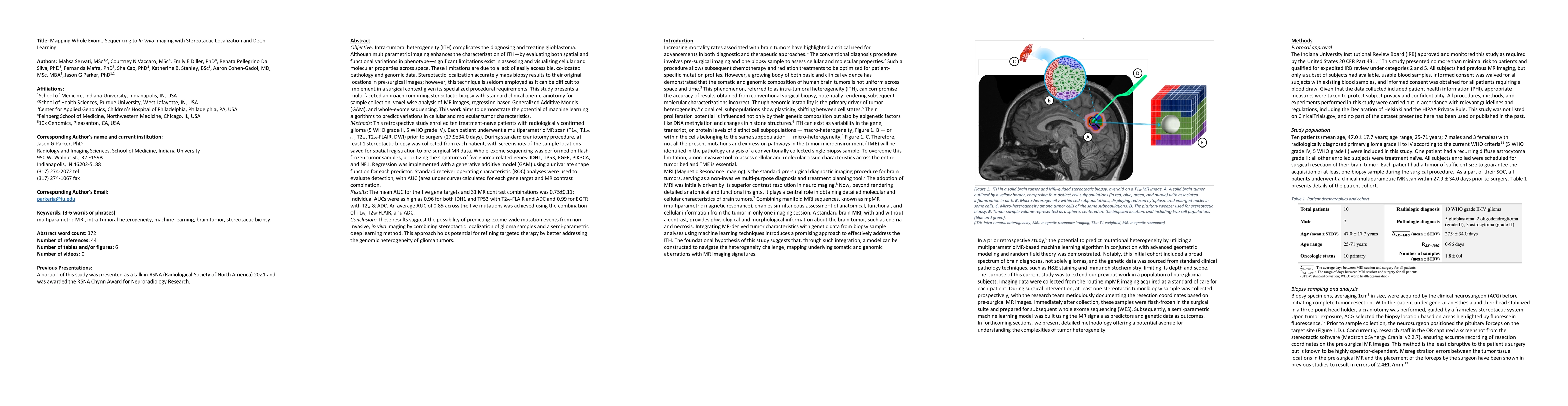 Thumbnail for Mapping Whole Exome Sequencing to In Vivo Imaging with Stereotactic
  Localization and Deep Learning