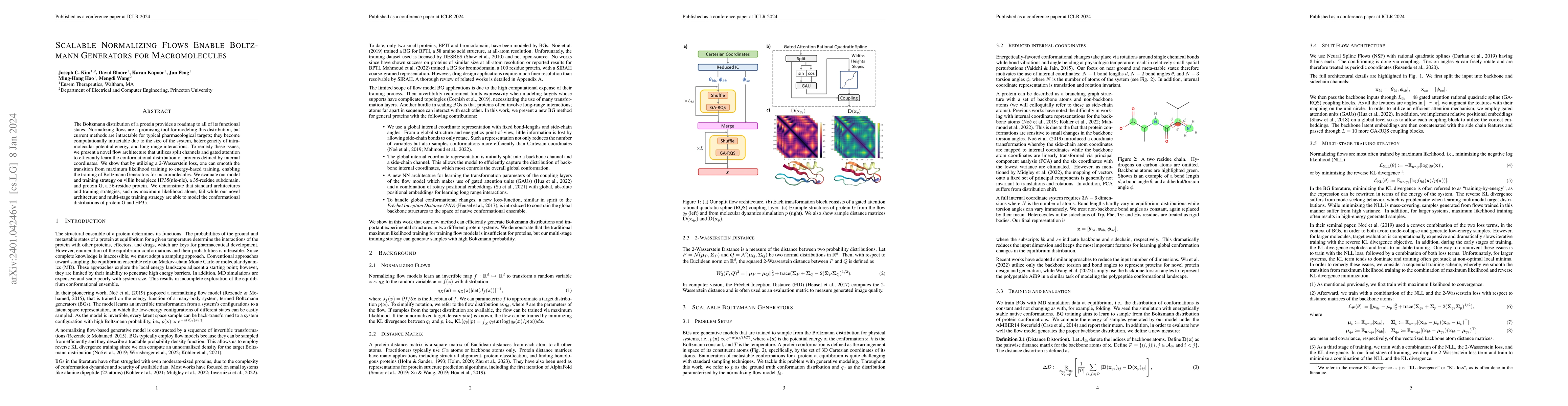 Thumbnail for Scalable Normalizing Flows Enable Boltzmann Generators for
  Macromolecules