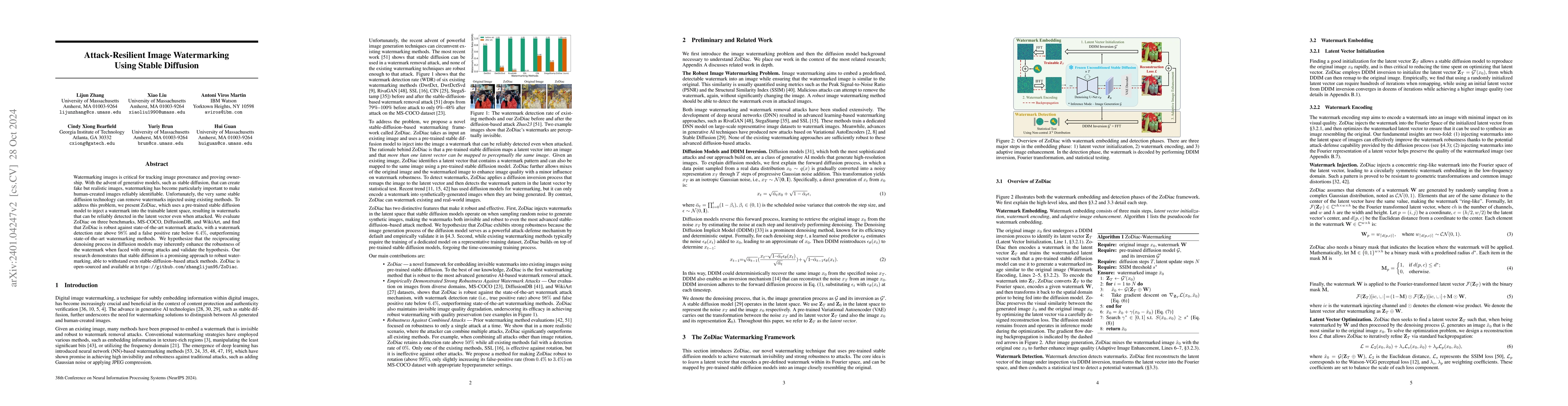 Thumbnail for Robust Image Watermarking using Stable Diffusion