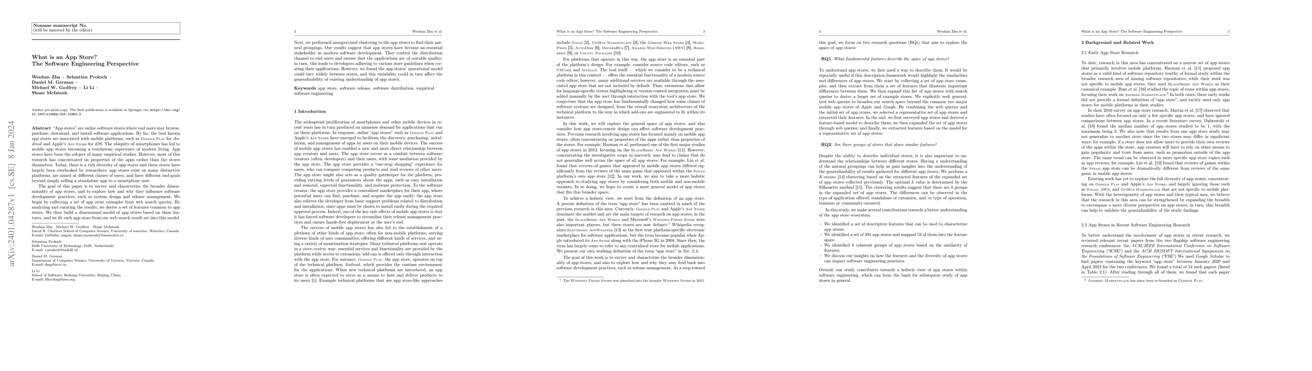 Thumbnail for What Is an App Store? The Software Engineering Perspective