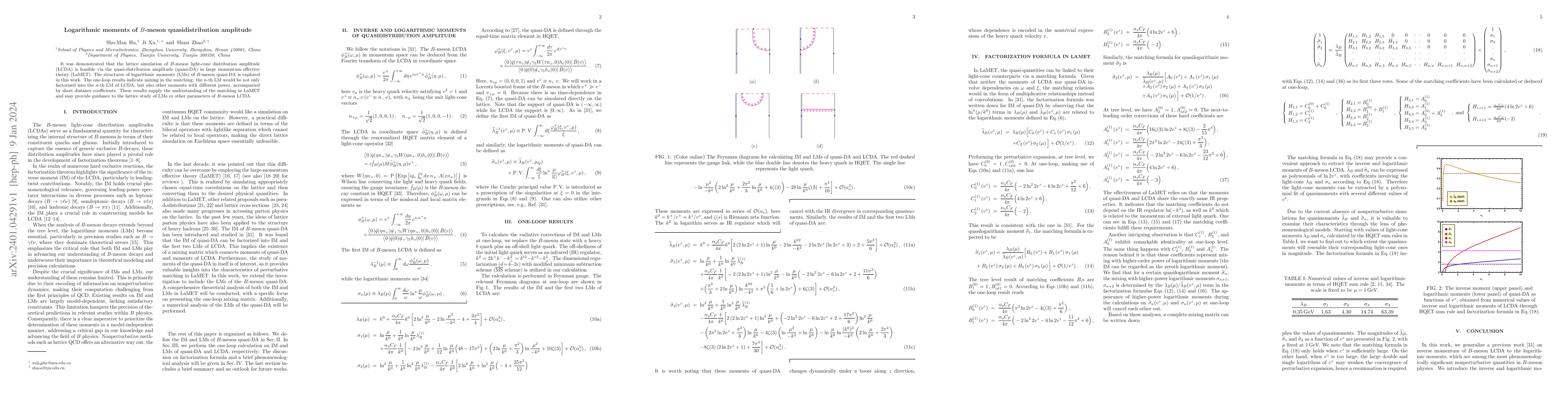 Thumbnail for Logarithmic moments of B-meson quasidistribution amplitude
