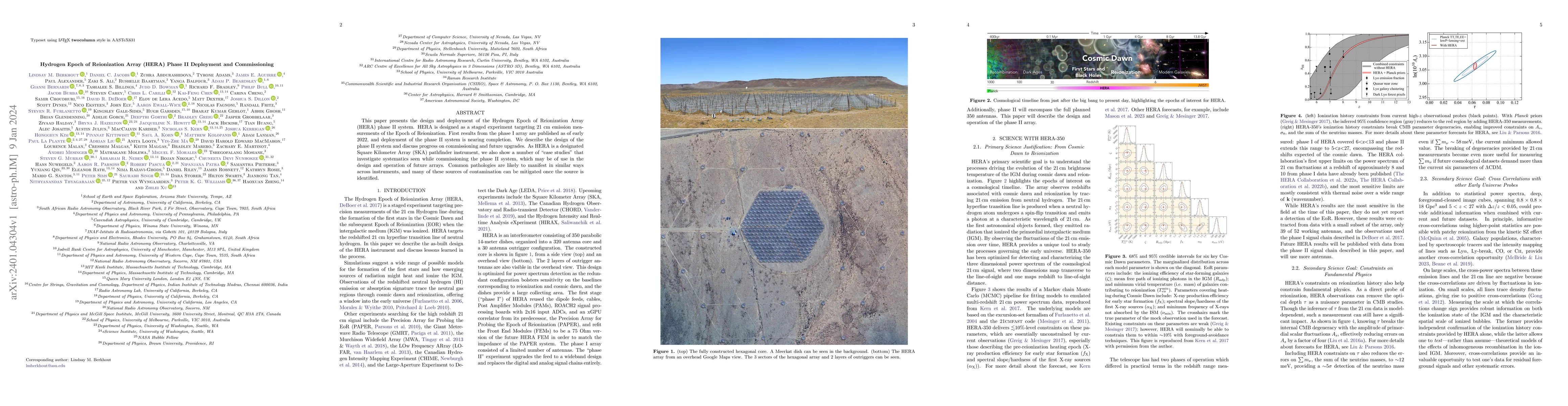 Thumbnail for Hydrogen Epoch of Reionization Array (HERA) Phase II Deployment and
  Commissioning