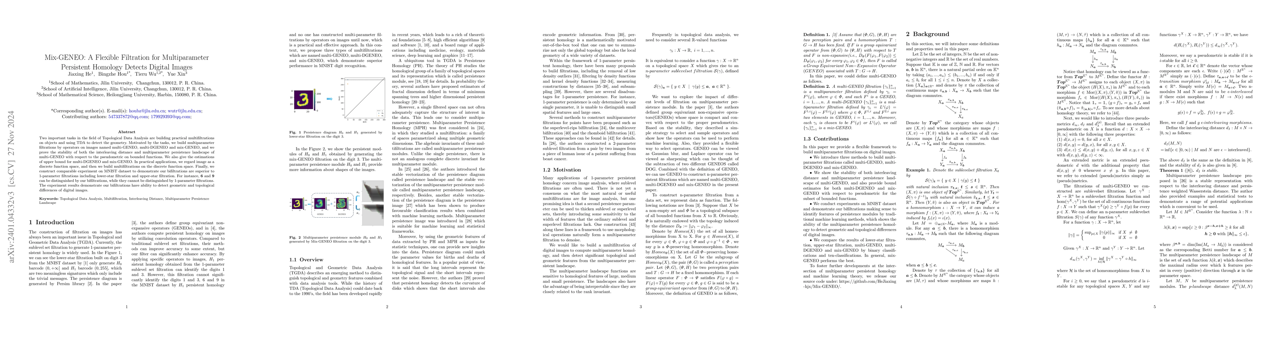 Thumbnail for Flexible filtrations for multiparameter persistent homology detect
  digital images