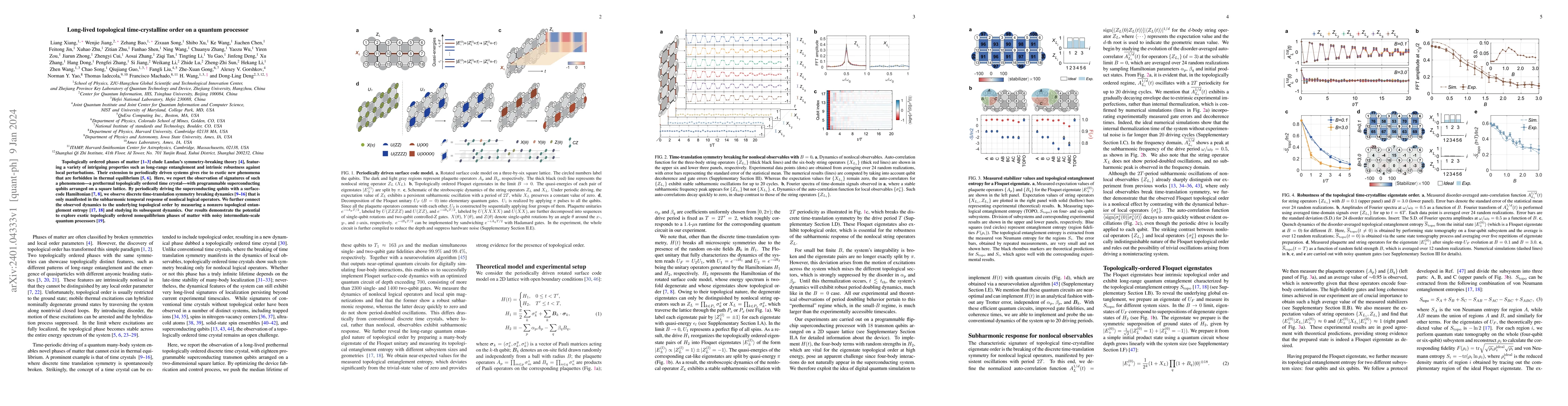 Thumbnail for Long-lived topological time-crystalline order on a quantum processor
