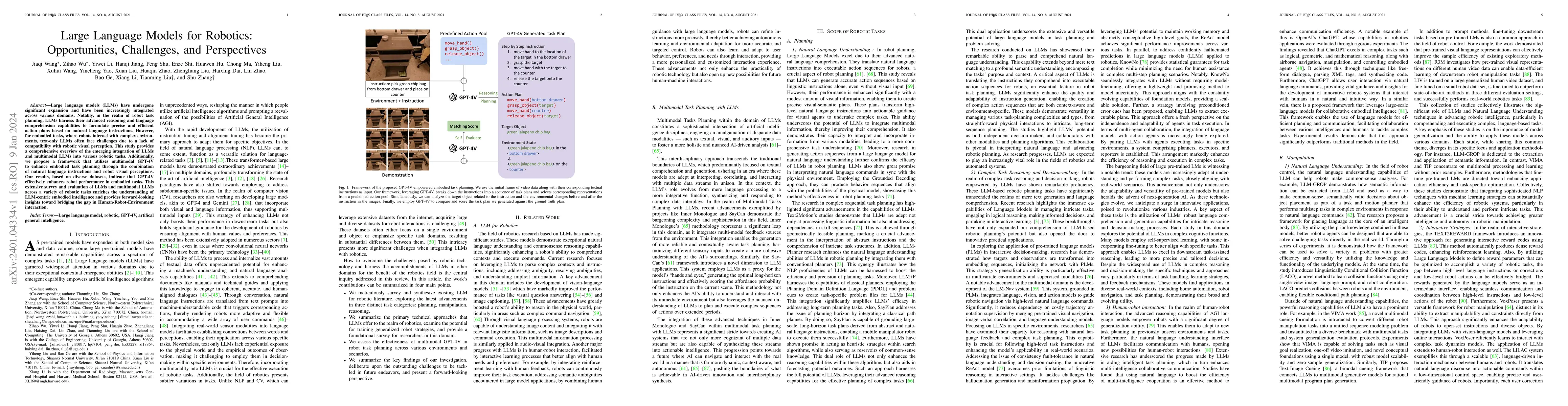 Thumbnail for Large Language Models for Robotics: Opportunities, Challenges, and
  Perspectives