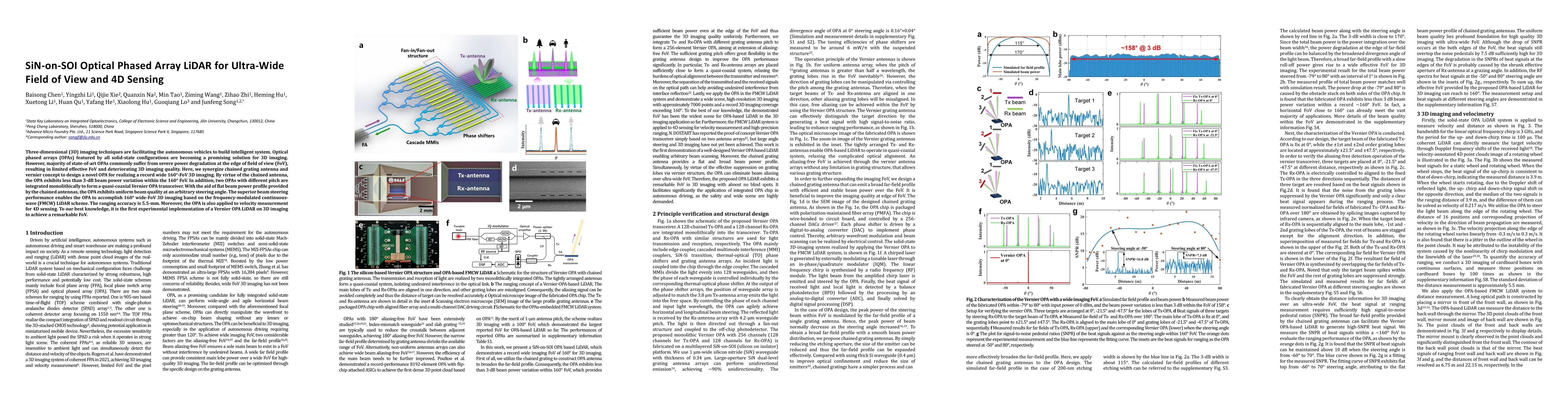 Thumbnail for SiN-on-SOI Optical Phased Array LiDAR for Ultra-Wide Field of View and
  4D Sensing