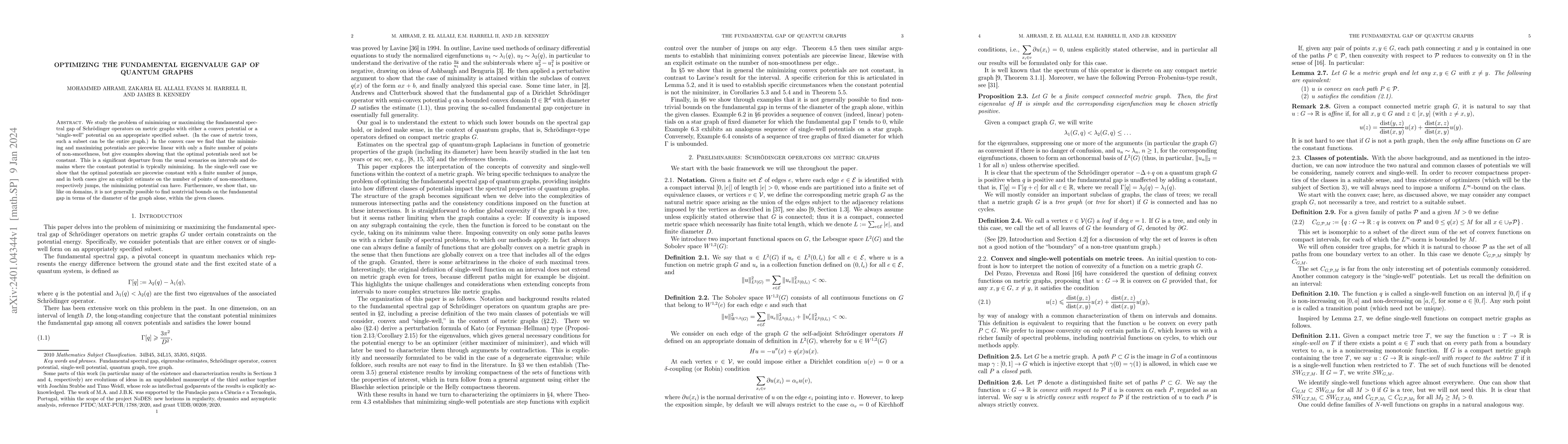 Thumbnail for Optimizing the Fundamental Eigenvalue Gap of Quantum Graphs