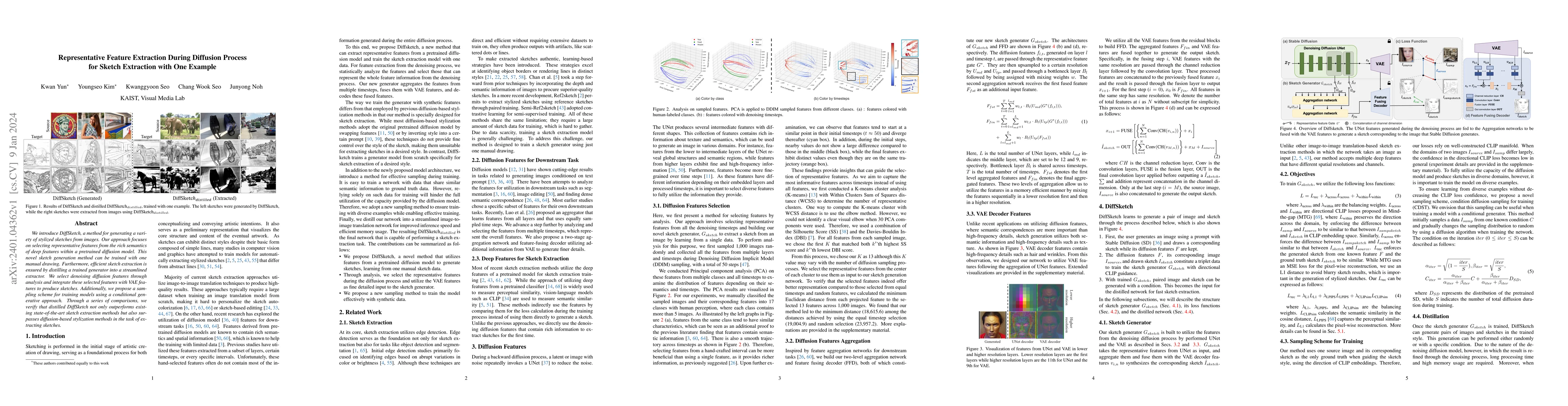 Thumbnail for Representative Feature Extraction During Diffusion Process for Sketch
  Extraction with One Example