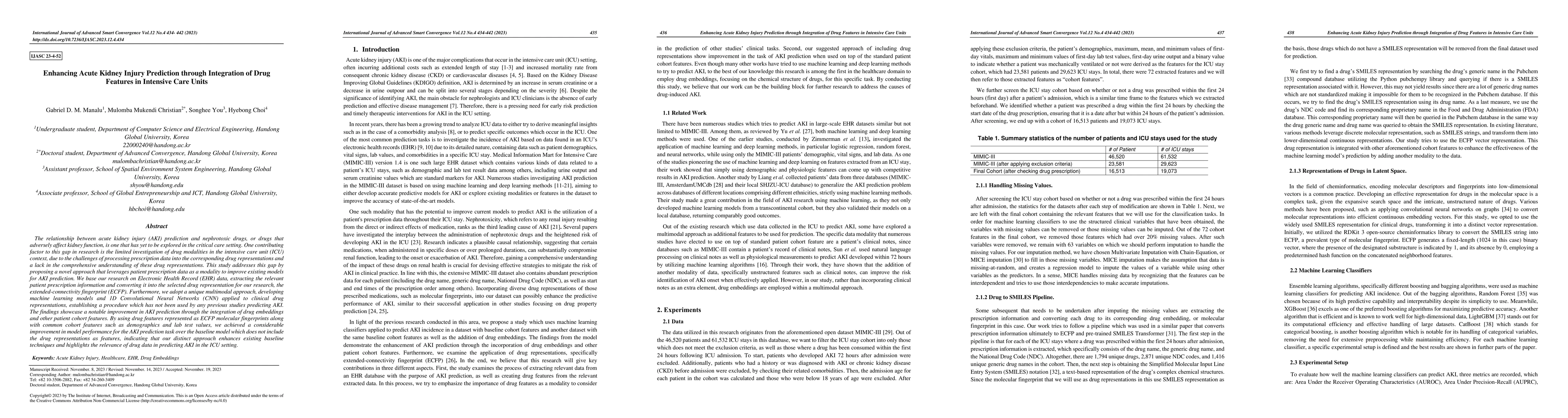 Thumbnail for Enhancing Acute Kidney Injury Prediction through Integration of Drug
  Features in Intensive Care Units