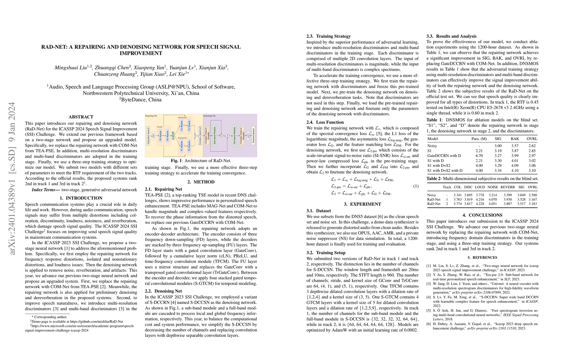Thumbnail for RaD-Net: A Repairing and Denoising Network for Speech Signal Improvement