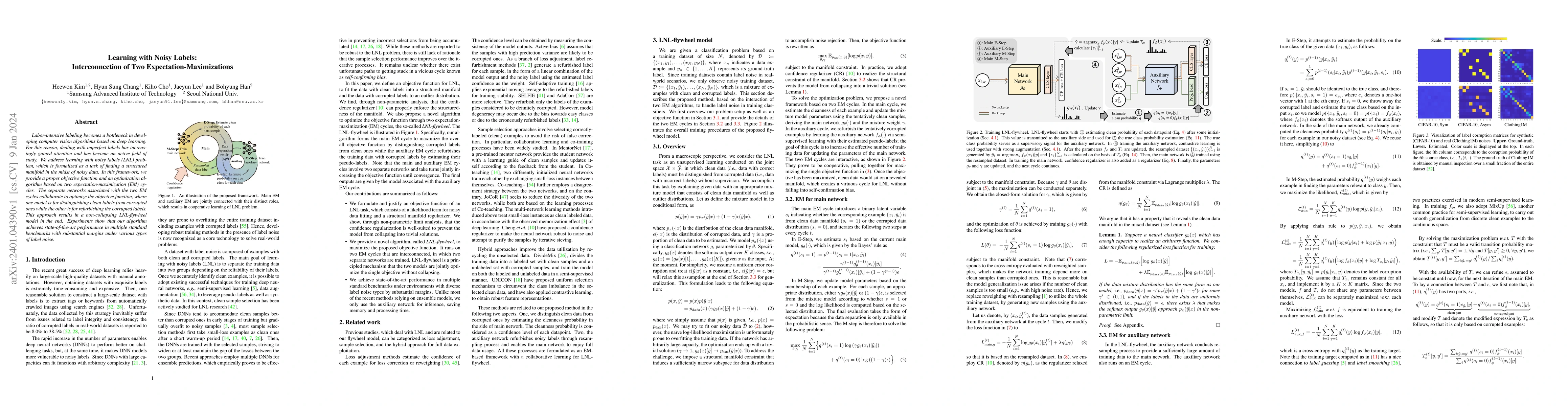 Thumbnail for Learning with Noisy Labels: Interconnection of Two
  Expectation-Maximizations