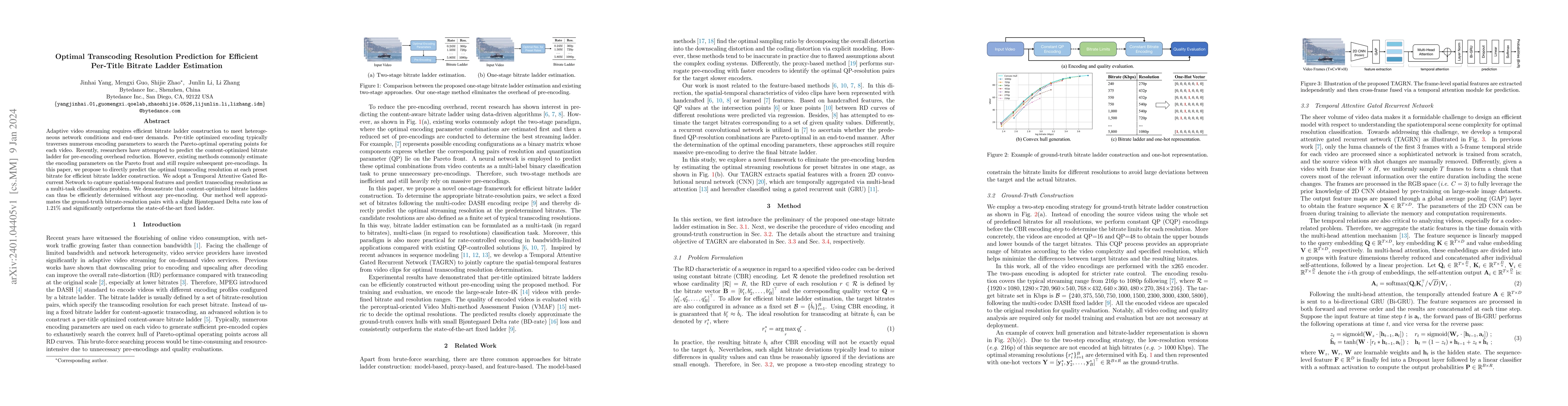 Thumbnail for Optimal Transcoding Resolution Prediction for Efficient Per-Title
  Bitrate Ladder Estimation