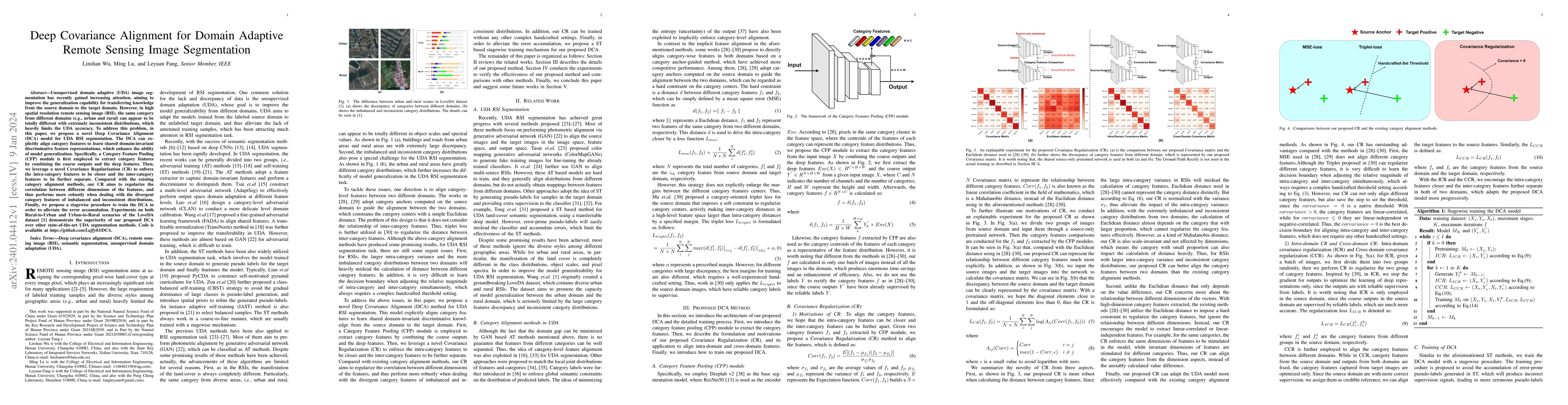 Thumbnail for Deep Covariance Alignment for Domain Adaptive Remote Sensing Image
  Segmentation